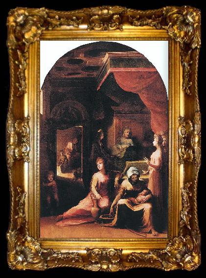 framed  BECCAFUMI, Domenico Birth of the Virgin dfgf, ta009-2